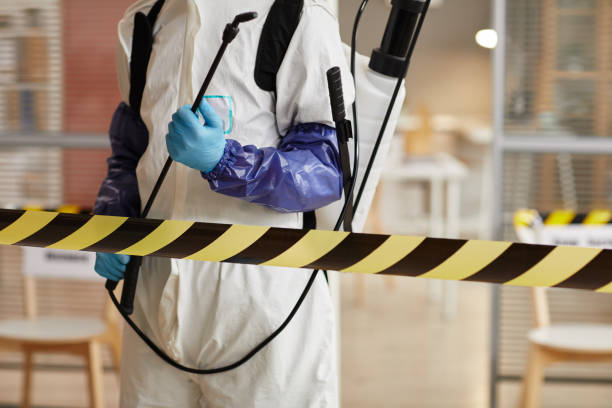 Professional Biohazard technician working in Dover, AR